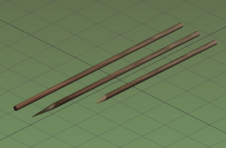Spears of various lengths