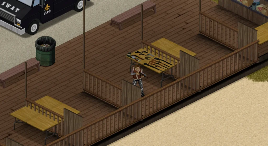 Screenshot of new firearms from Project Zomboid Build 42.15 Unstable update