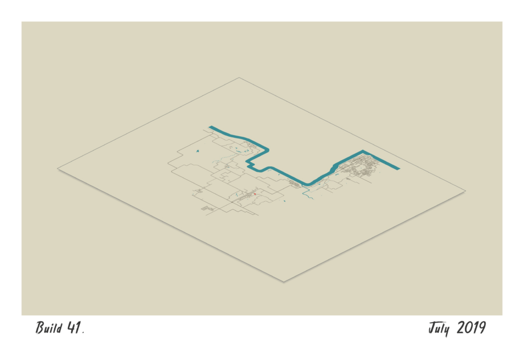 Isometric map of Project Zomboid's Knox Country, Build 41, July 2019