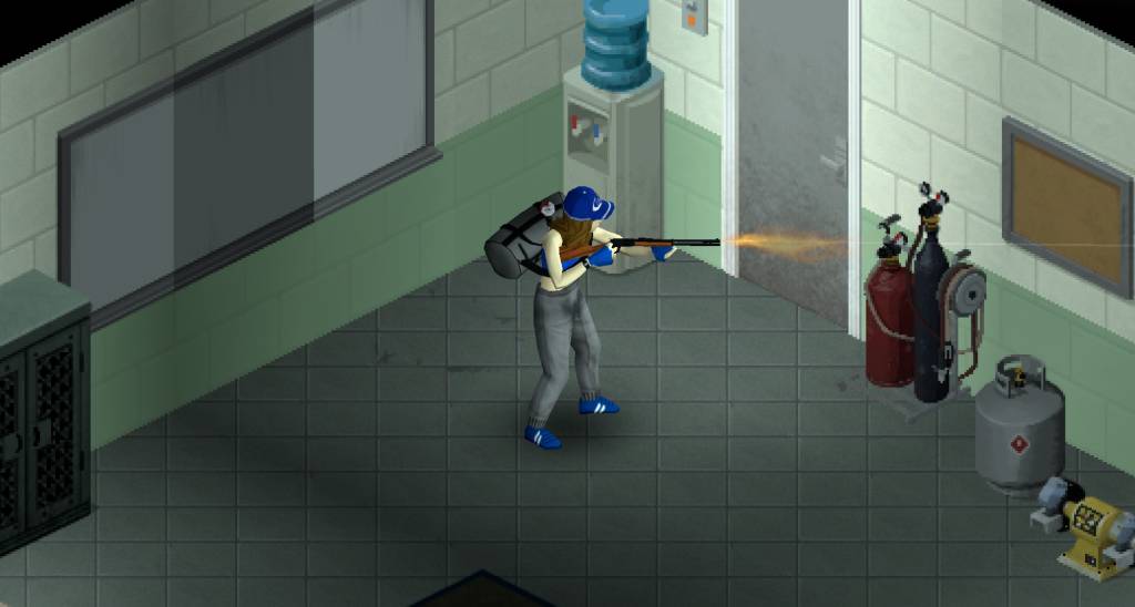 Screenshot from Project Zomboid showing new firearms in Build 42